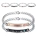 KOKOBUY His Queen Her King Bracelets Matching Set Titanium Stainless Steel Couple Bracelet Valentine Gift