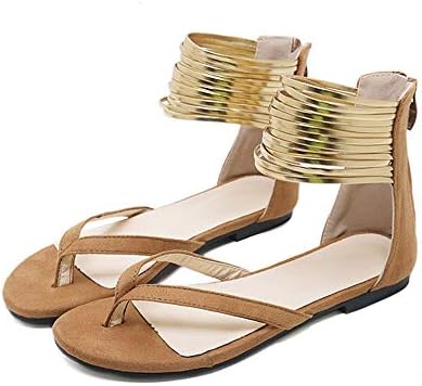 Women Summer Flip Flops Beach Zip Sandals Rome Casual Flat Round Toe Shoes Godathe 35-42