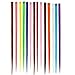 OPCC Bundle 12 Pieces of 22 Inches Multi-Colors Party Highlights Colorful Clip In Synthetic Hair Extensions Hairpieces,1PCS Opcc Sticky Notes included