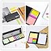 YISEEK Sticky Notes and Index Tabs Set, 1280 Pcs Self-Stick Notes with Colored Page Markers and Ruler, Leather Look Organizer Box for Office, School, Teacher Supplies, 2 Pack (Black)