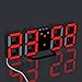 EAAGD Electronic LED Digital Alarm Clock [Upgrade Version], Clock Can Adjust The LED Brightness Automatically in Night (Black/Red)