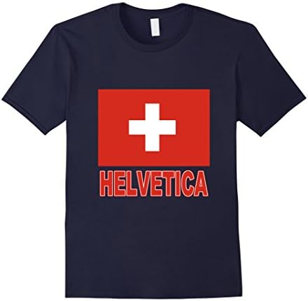 Mens Helvetica - The Pride of Switzerland - Swiss Flag Design XL Navy