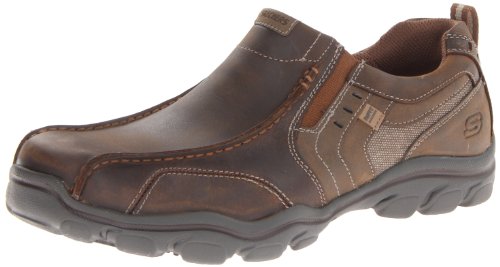 Skechers USA Men's Montz Konic Relax Fit Slip-On Loafer,Dark Brown,9.5 M US