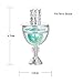10pcs Wine Glass Trophy Pearl Cage Bright Silver Beads Cage Locket Pendant Jewelry Making-for Oyster Pearls, Essential Oil Diffuser, Fun Gifts (Wine Glass)