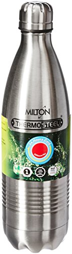 Milton Thermosteel Duo Deluxe Vacuum Insulated Flask, 1L (Silver)