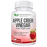 Pure 1950mg Apple Cider Vinegar 180 Capsules Supplement for Healthy Weight Loss, Boosts Metabolism, Natural Detox, Pleasant Taste. Made in USA