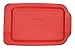 Pyrex 233-PC Red Rectangle Standard Baking Dish Lid - 2 Pack (Lid Only - Dish NOT Included)