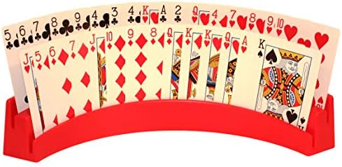 Twin Tier Premier Playing Card Holder (Set of 2) - Holds Up to 32 Playing Cards Easily - 12 1/2" x 4 1/2" x 2 1/4" - Stack for Storage - Made in The USA