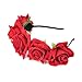 Ever Fairy Women Single Rose Flower Wreath Hoop Jewelry Hair Band Type Bridal Wreath Holder Hoop