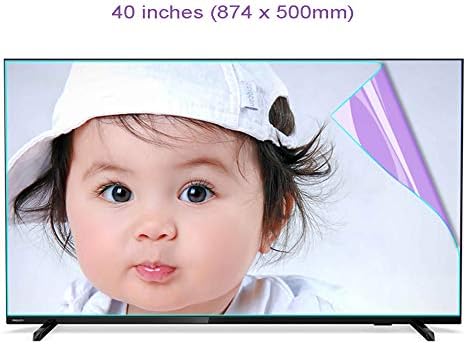 Wtto 40 インチ テレビ画面プロテクター アンチブルーライト テレビ保護パネル まぶしさなし 目