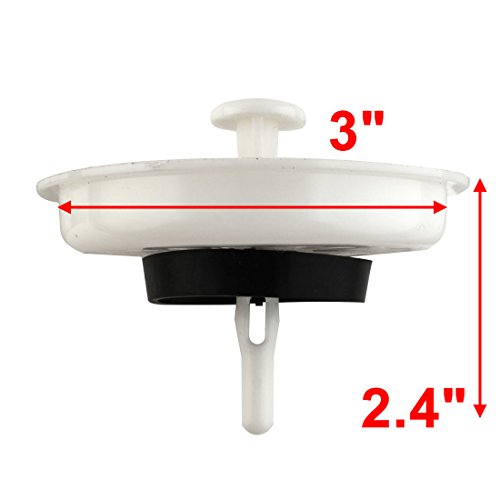 uxcell Plastic Removable Basin Sink Strainer Basket 73mm Dia Drain White