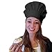 Chef Hat Adult Adjustable Professional Baker Kitchen Cooking Chef Hat, Black Chef Hats for Adult