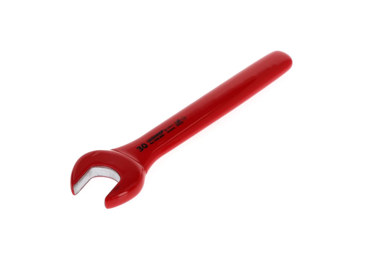 Gedore VDE89430 30 mm VDE Single Open Ended Spanner - Red