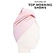 Aquis Microfiber Hair Towel, Lisse Crepe, Pink (19 x 39-Inches)