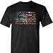 Chevy Chevrolet With American Flag on a Black T Shirt