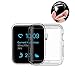 Kwartz 2pack for Apple Watch Iwatch case 38mm Soft TPU Full Cover Protection Ultra-Thin Clear Cover & Black Cover for Apple Watch Series 3 2 / Apple Watch Screen Protector 38mm(2 Pack)