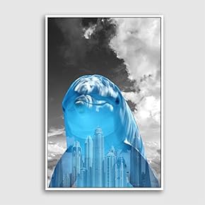 Framed Canvas Home Artwork Decoration Animal Canvas Wall Art for Living Room, Bedroom - 16x24 inches