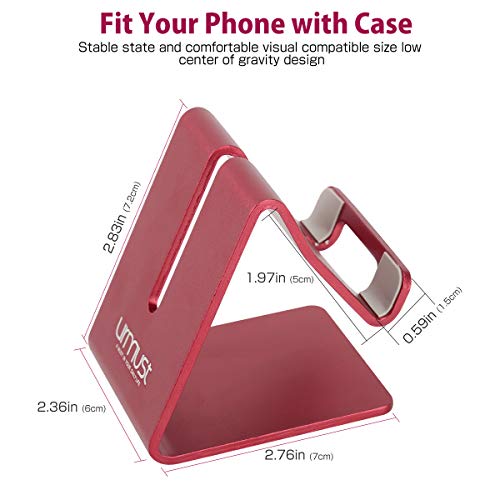 image for Urmust Desk Cell Phone Stand Holder Aluminum Phone Dock Cradle Compati