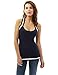 PattyBoutik Women Halter Racer Back Knit Top (Navy Blue Small)