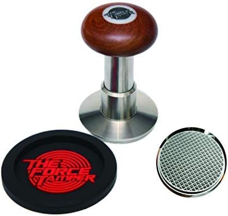 The Force Tamper-Automatic Impact Coffee Tamper Adjustable Const Pressure and Autoleveling Waffle Set (Ball, 58.35mm)