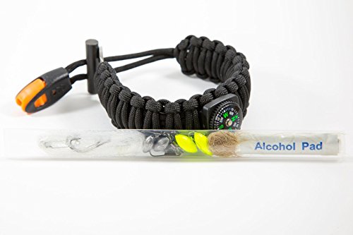 BIOC--Bracelet-Survival-Kit-550-Paracord-15-uses-in-1--BLACK