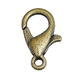 100 Antique Bronze Lobster Clasps 12 x 6mm