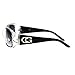 CG Eyewear Rhinestone Studded Narrow Rectangular Designer Fashion Sunglasses Black Clear