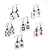 Linpeng E132~137 Assorted Gift Set Mahjong Earrings (6 Pack)