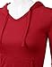 Doublju Womens Round Neck Thin Pullover Hoodie With Kangaroo Pocket