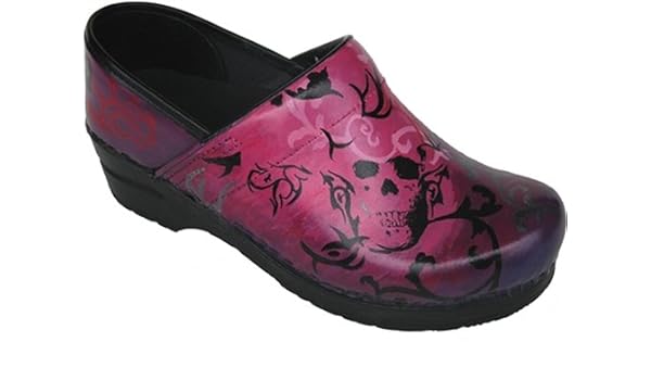 hand painted sanita clogs