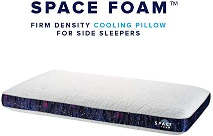 Space Foam Memory Foam Cooling Pillow – Breathable, Cool and 75% Lighter Than Other Memory Foam Pillows – Firm & Supportive for Side Sleepers with Zippered IceFibre Cover – King, Firm