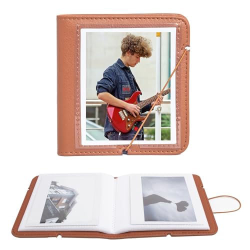 Rieibi Photo Album for Fujifilm Instax Wide210/Wide300/Wide400 Camera, Album for Polaroid 3.4x4.3 inch Wide Film, PU Leather Photo Frame for Instax Wide 400 Album