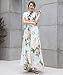 MedeShe Women's Summer Floral Long Beach Maxi Dress Lightweight Sundress (Large)