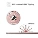 ICHECKEY Finger Ring Stand 360° Rotation Cell Phone Ring Stand Holder Grip Kickstand Universal Mobile Phone Ring for iPhone 7 7 Plus 6S 6, Samsung Galaxy S6 S7 S8 S8 Plus, Note, LG (Rose Gold)