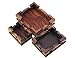 Oriental Furniture Display Stand Wooden Rectangle Rectangular Shape Solid Rosewood Wood Display Base Holder for Small Little Things Statues Items Home Decoration Include 3 Stands/Set