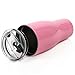 Smart Cooler 30 Oz. Sweat Free Ultra-Tough Double Wall Stainless Steel Tumbler Cup with Leak-proof Heavy Duty Tumbler Lids (Slide Lid & Flip Lid), Straw, & Cleaning Brush - Pink