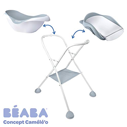 Amazon Com Beaba Baby Bath And Changing Table Stand Camele O Compatible Foldable Can Be Dismantled Light Mist Baby