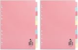 Q-Connect 10-Part Subject Divider Multi-Punched A4 Pack of 2
