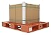 Vestil PLP2-4840-ORANGE Polyethylene Pallet with 4 Way Entry 8000 lbs Capacity 40 In Length 48 In Width 6 In Height