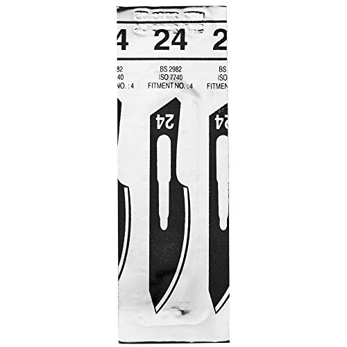 May Skalpell Set für Modellbau & 3D-Druck | Präzisionsmesser mit 10x scharfen Karbonstahl-Klingen (Fig. 24) & Edelstahl-Griff Nr. 4 | Bastelmesser für präzise Schnitte, Hobby & Handwerk – Bild 7
