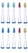 Wellness WE4PRO Replacement Brush Heads for WE1100 Sonic Electric Toothbrush (10 Pack)