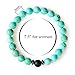 Me&Hz Couple Friendship Distant Bracelets Healing Black Onyx Turquoise Stretch Beaded Bracelets for Lovers