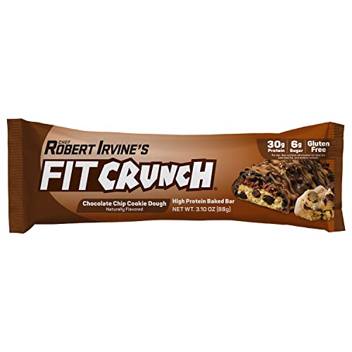 FITCRUNCH Full Size Protein Bars, Designed by Robert Irvine, 6Layer