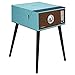 Floor Stand Turntable, Bluetooth Receiver, CD Player, FM Radio, Wood Cabinet, 3W RMS Speakers x 2, (Teal)thumb 1