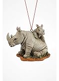 Rhinoceros & Baby Christmas Ornament