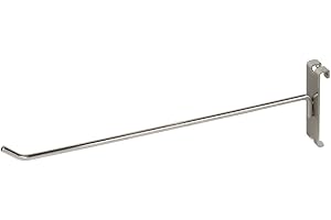 Econoco 12” Grid Panel Display Hooks, Gridwall Hooks, Display Hooks For Panel, Chrome, (Pack of 96)