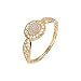 Paxuan Womens Silver Gold Plated Alloy Rhinestone African Jewelry Set Hallow Chain Choker Necklace Stud Earrings Cuff Bangle Bracelet Ring Set (Gold)