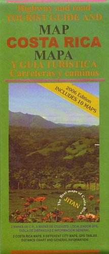 Costa Rica Highways Map Guide by Jimenez & Tanzi