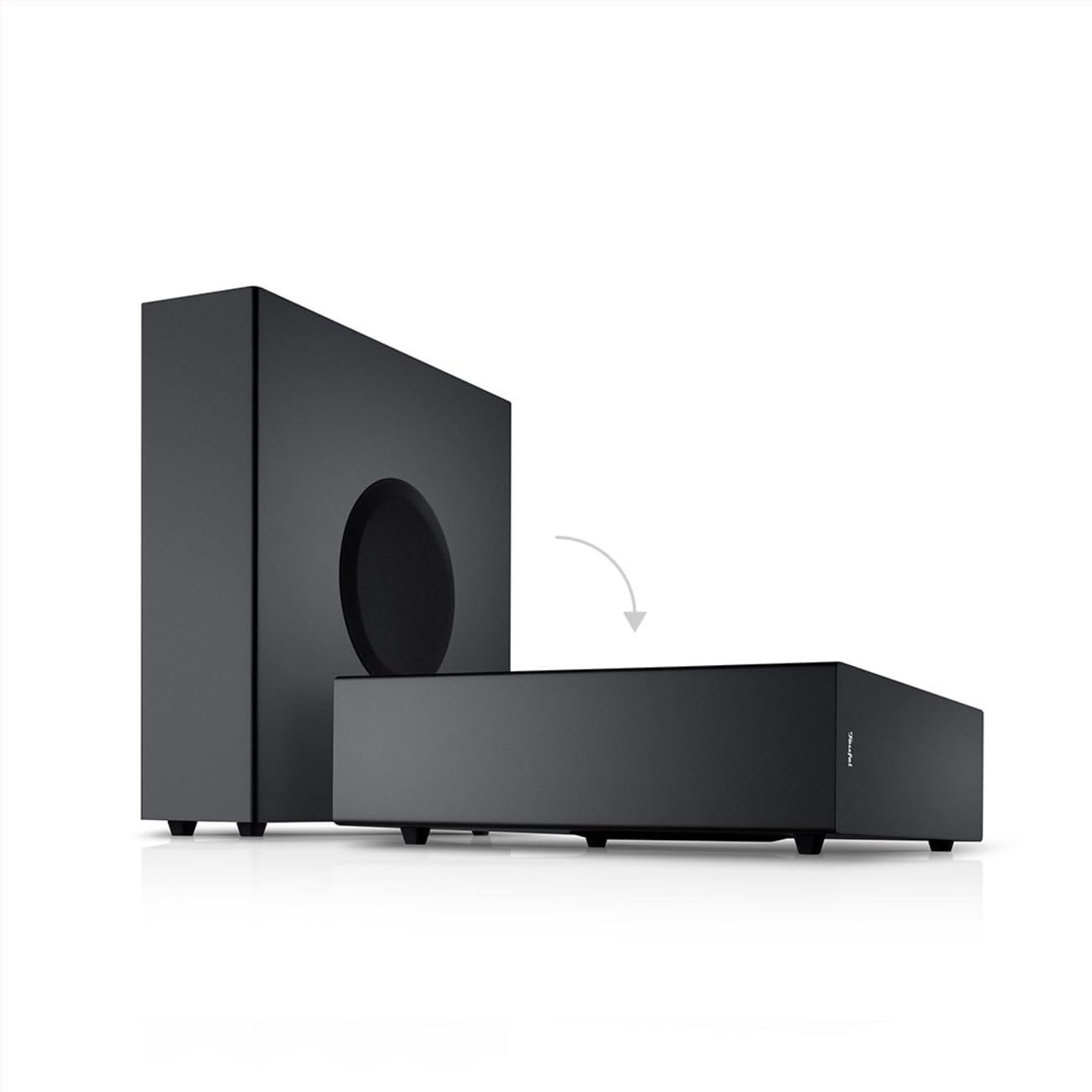 Teufel CINEBAR 11 Mk4-2.1 Dolby Atmos Soundbar mit kabellosem Platzsparender Subwoofer, Bluetooth, HDMI 3D ARC CEC, 4K Pass Through, Touch Panel - schwarz 3