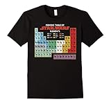 Mens Star Wars Periodic Table of Elements Graphic T-Shirt XL Black